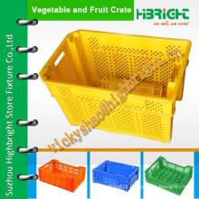 high quality HDPE plastic large crate for keeping vegetables and fruits fresh